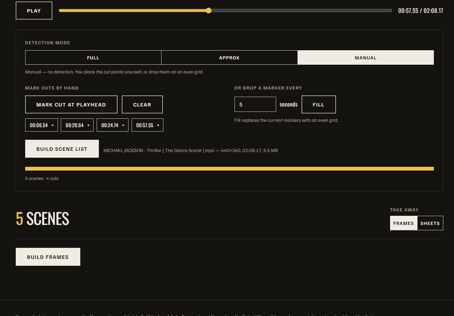 Adaptive detection - Full, Approx or Manual